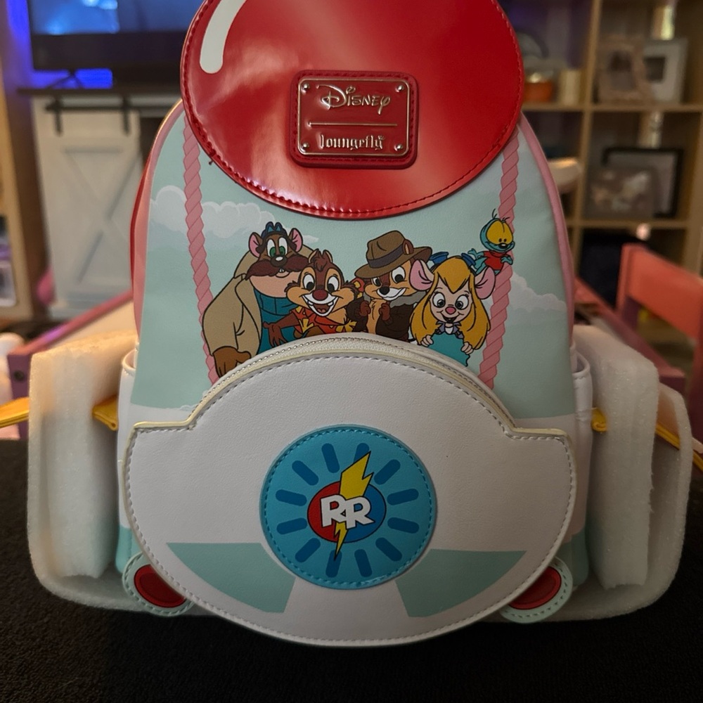 Disney 100th Anniversary Backpack with Red and Silver Accents